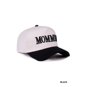 Black and White 'Mommy' Cap